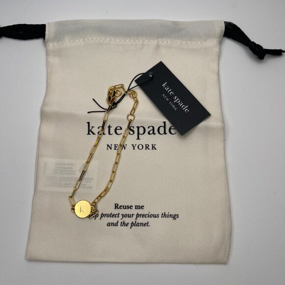 Kate Spade Initial K Chain Bracelet - NWT - Picture 2 of 6